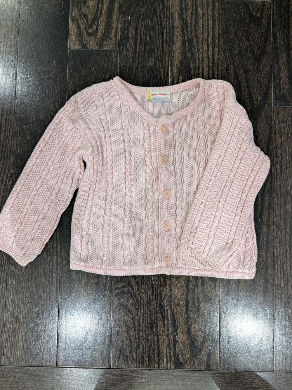 4/$20 Hanna Andersson Pink Cable Knit Cardigan – 12-18M